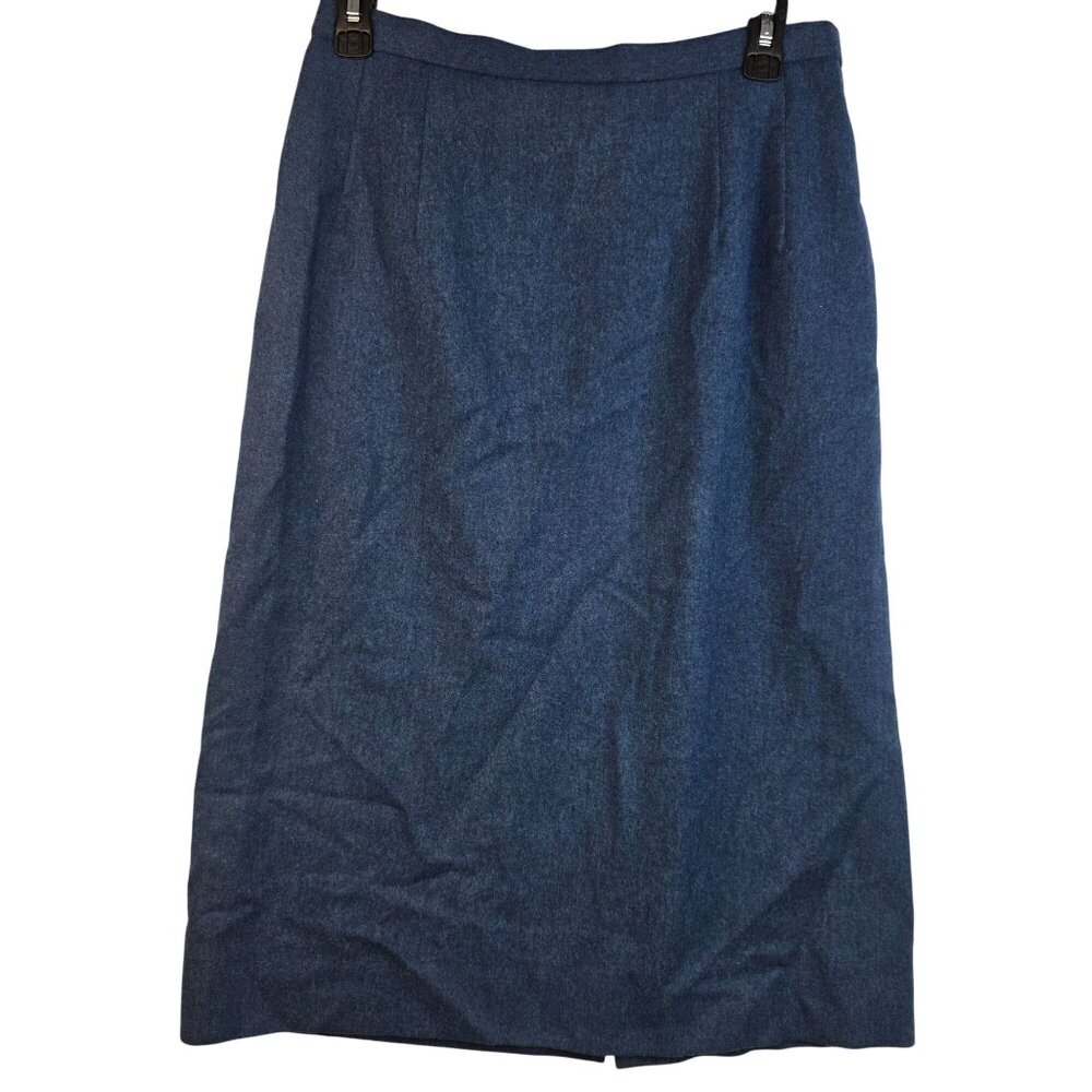 Pendleton Wool Midi Skirt Size 8 Pockets USA Minimalist Careerchic Deadstock New